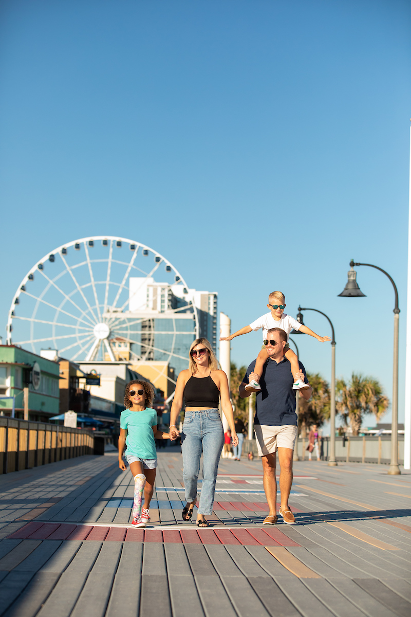 Family on the Myrtle Beach Boardwalk