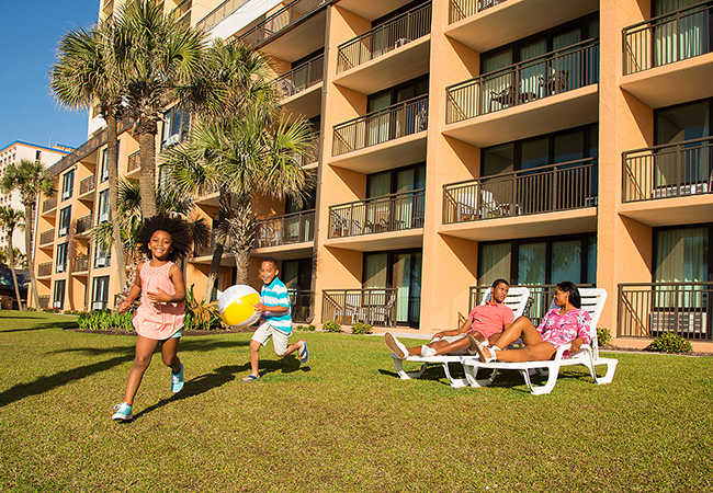The Caravelle Resort sunning lawn