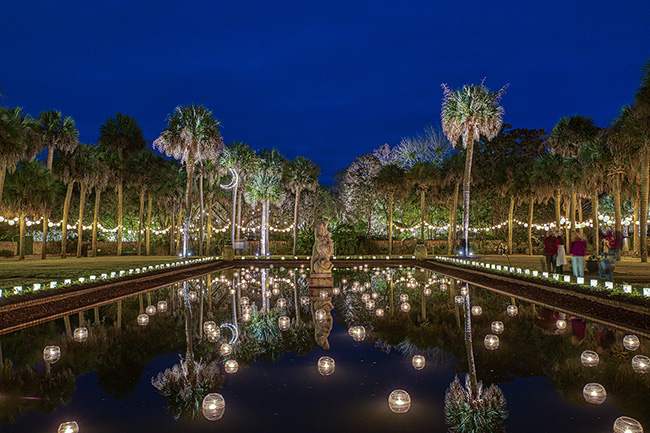 Nights of a Thousand Candles pond with candles
