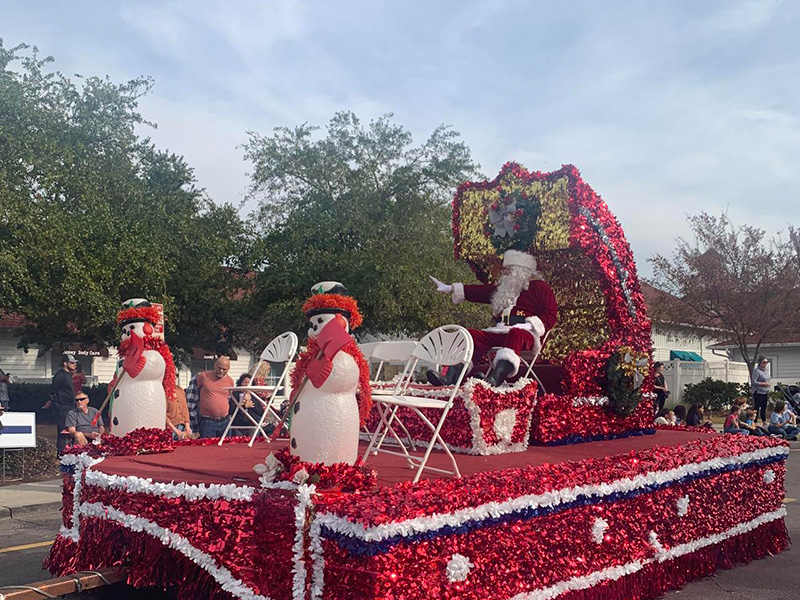 Christmas float with Santa