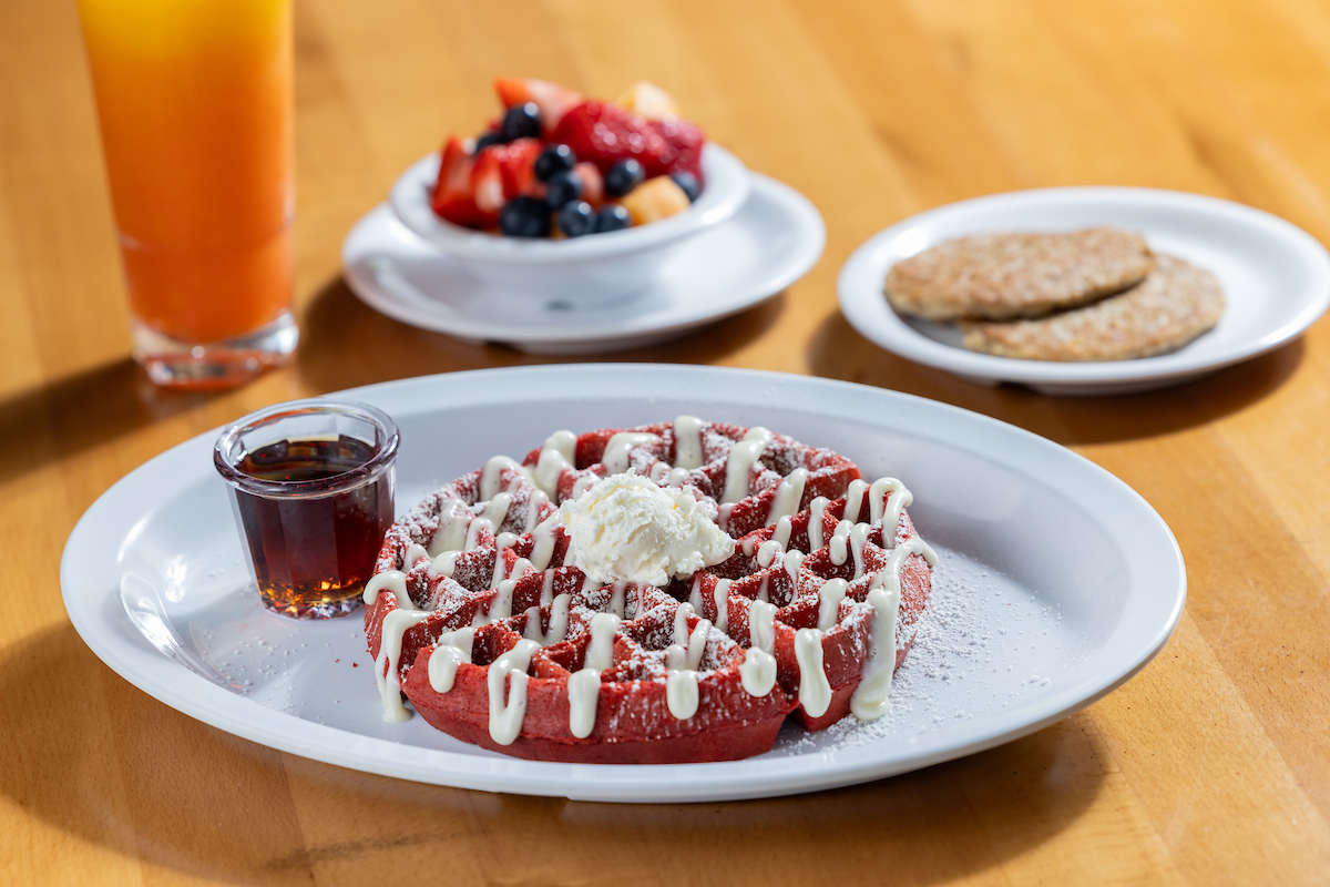 Johnny D's Red Velvet Waffle