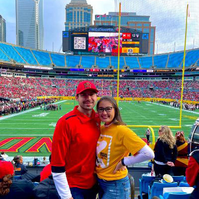 UFB Terps fan couple at football game