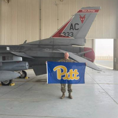 UFB Pitt fan with military plane and Pitt flag