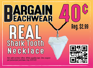 Bargain Beachwear - REAL Shark Tooth Necklace