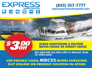 Express Watersports - $3 Off Ocean Sightseeing Dolphin Watch OR Sunset Cruise