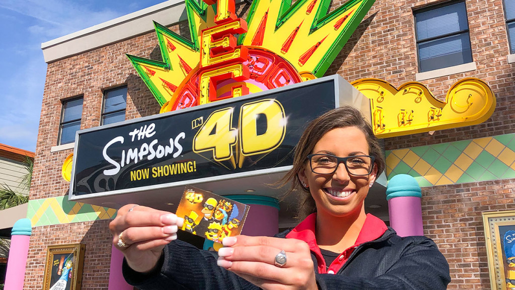 Lady in front of Simpons 4D