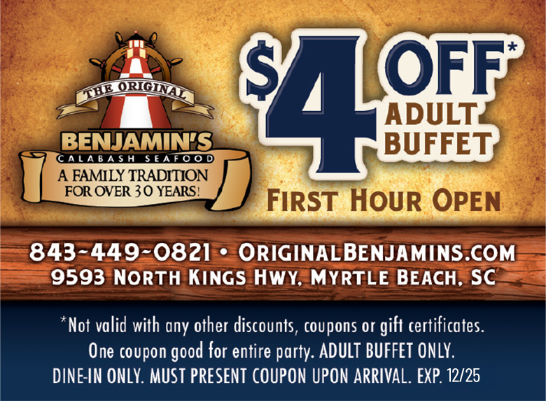 The Original Benjamin's Calabash Seafood - $4 Off Adult Buffet Photo