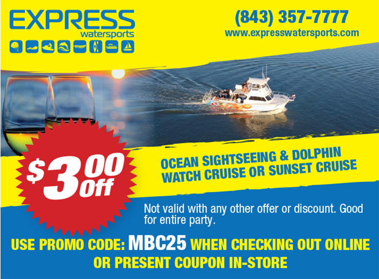 Express Watersports - $3 Off Dolphin Watch, Sightseeing or Sunset Cruise Photo