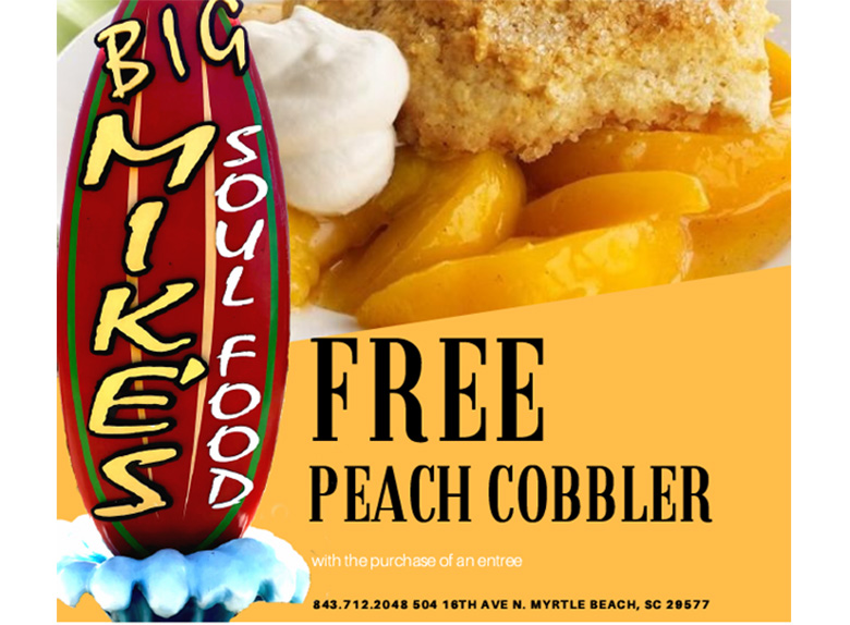 Big Mike's Soul Food - Free Peach Cobbler with Purchase of Entree Photo