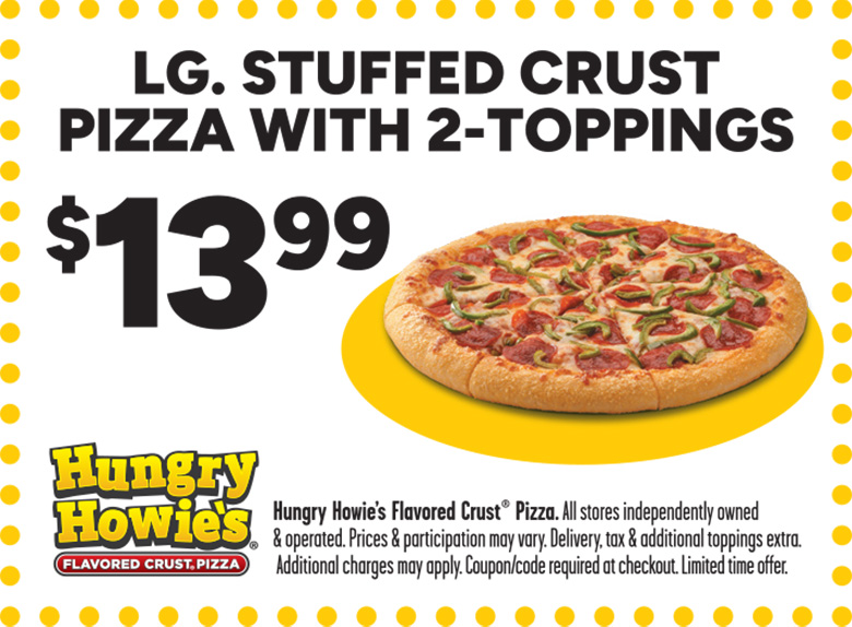 Hungry Howie's Pizza & Subs - $13.99 for Large Stuffed Pizza with 2 Toppings Photo