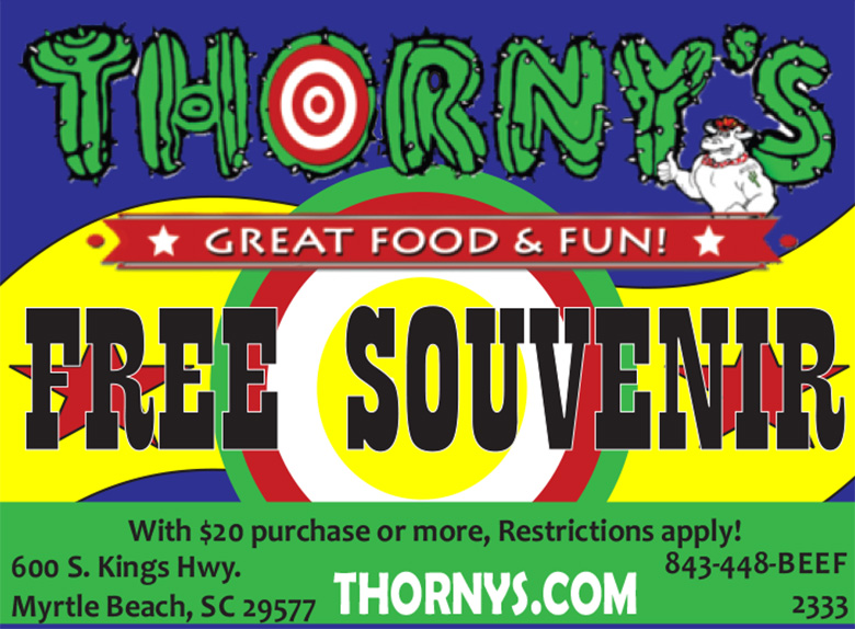Thorny's Food Sports Fun - Free Souvenir Photo