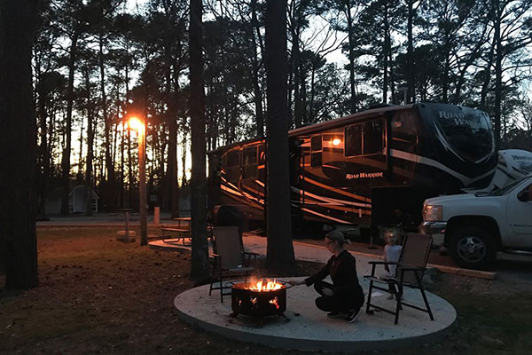 KOA Camp fire