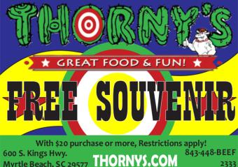 Thorny's Food Sports Fun - Free Souvenir Photo