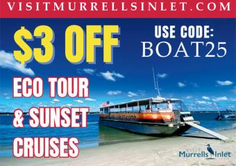 Visit Murrells Inlet Cruises & Tours - $3 Off Eco Tour & Sunset Cruises Photo
