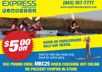 Express Watersports - $5 Off Kayak or Paddleboard Half-Day Rental Photo