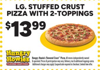 Hungry Howie's Pizza & Subs - $13.99 for Large Stuffed Pizza with 2 Toppings Photo