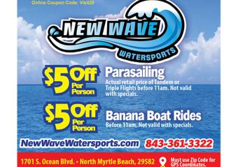 New Wave Watersports - $5 Off Parasailing & Banana Boat Rides Photo