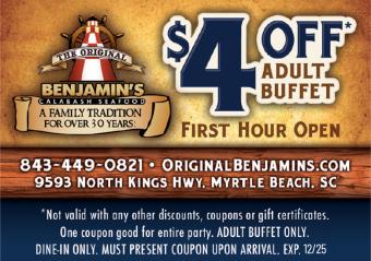 The Original Benjamin's Calabash Seafood - $4 Off Adult Buffet Photo