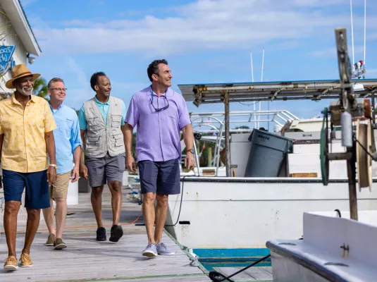 Military Reunion Group on docks at Murrells Inlet