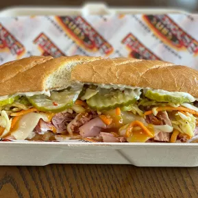 Firehouse sub in a to-go container