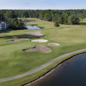 Aberdeen Country Club aerial of course with lake