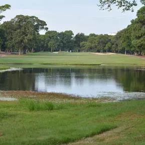 Arcadian Shores Golf Club course with water feature in foreground