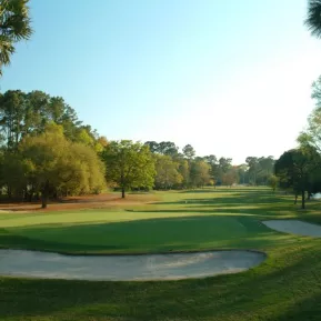 Litchfield Country Club fairway with trap in foreground