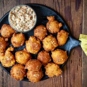 Hop N' Wich - hushpuppies with dip