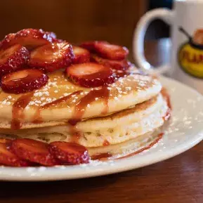 Flapjack's Pancake Cabin Strawberry Pancakes