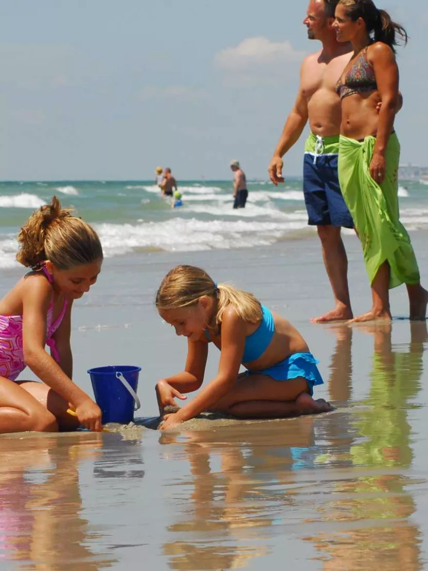 Family on the beach