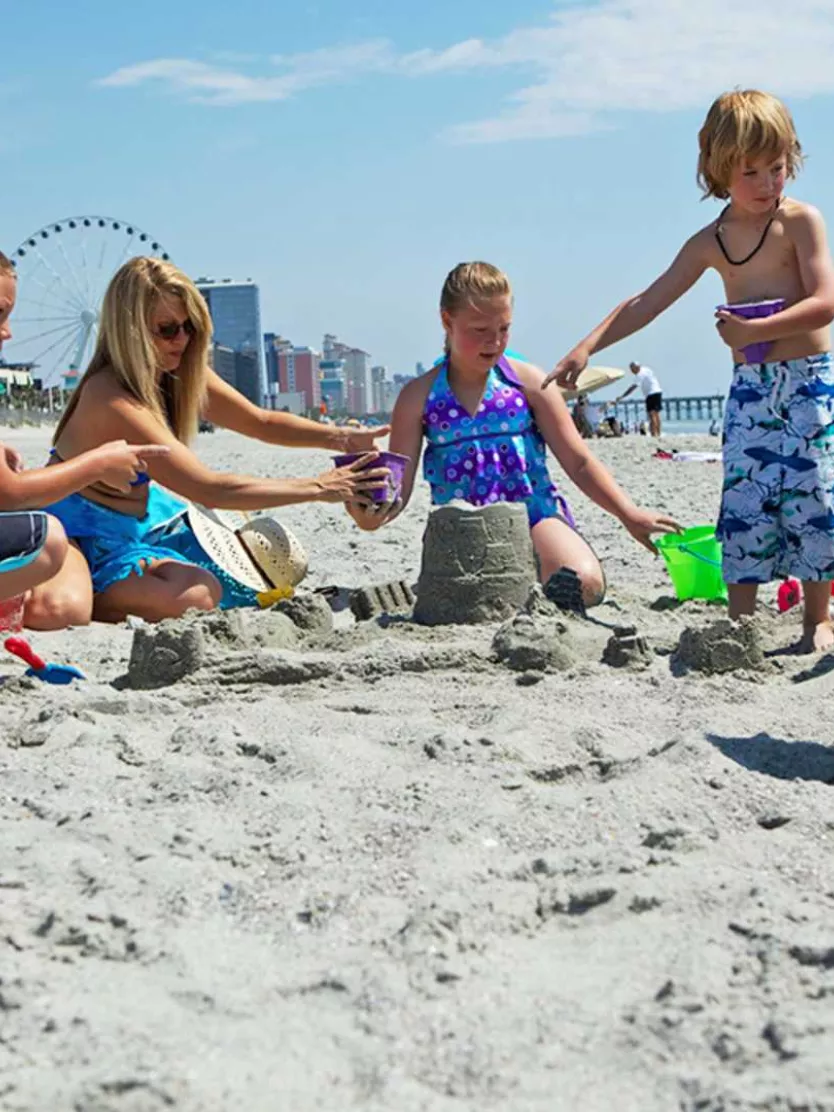 Family on the beach