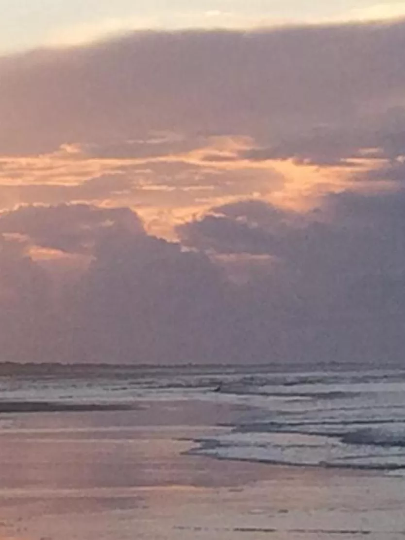 Sunrise walk on the beach