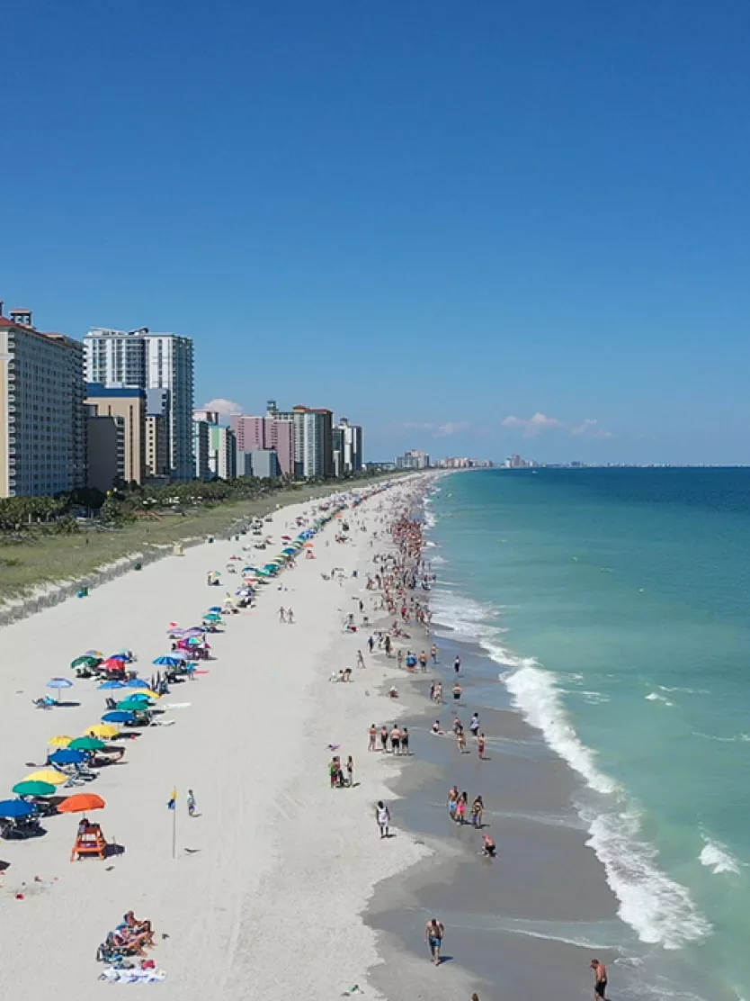 Arial view of Myrtle Beach