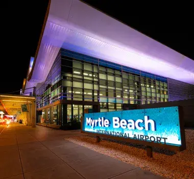 Myrtle Beach Airport at Night