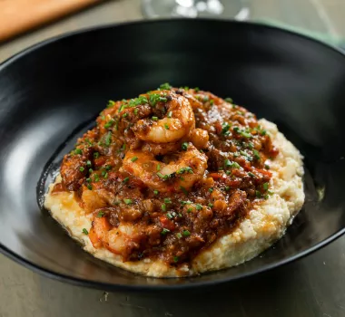 Shrimp and Grits at Hook and Barrel