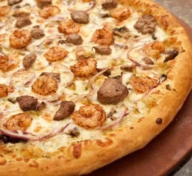 Pizza on display