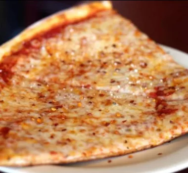 Pizza on display