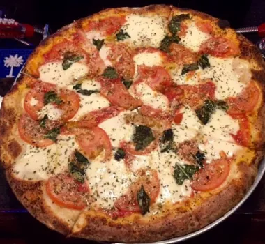 Pizza on display