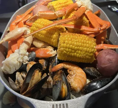 Seafood boil at Nance's