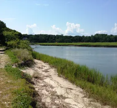 Heritage Shores Nature Preserve trail in Cherry Grove