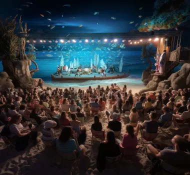 AI generated live entertainment shot of Myrtle Beach