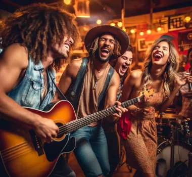 AI generated picture of live music in Myrtle Beach