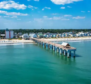 Aerial shot of new Surfside Beach Pier