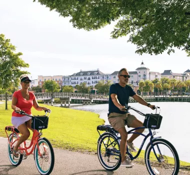 2 people on bikes