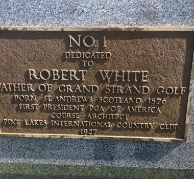 robert white pine lakes plaque