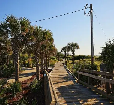 Walkway at Myrtle Beach State Park.