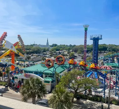 Funplex amusement park aerial