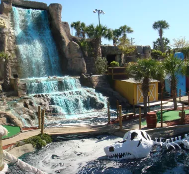 water fall at course