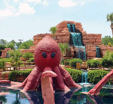 octopus at rainbow balls