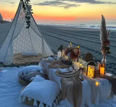 oceanfront picnic